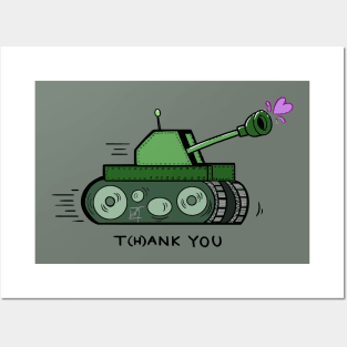 Tank You - T(h)ank You Funny Pun Joke Posters and Art